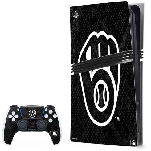 MLB Milwaukee Brewers Dark Wash PS5 Pro Bundle Skin